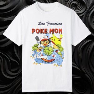 Pokemon San Francisco T Shirt Retro Gaming Graphic Fan Gift Anime Cartoon Tee